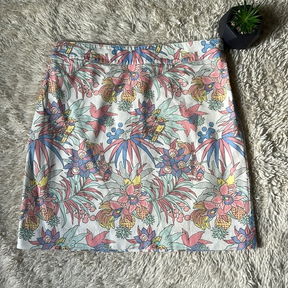 Talbots Skirt  Floral Straight  Mini Casual Preppy size 8 - Picture 3 of 16